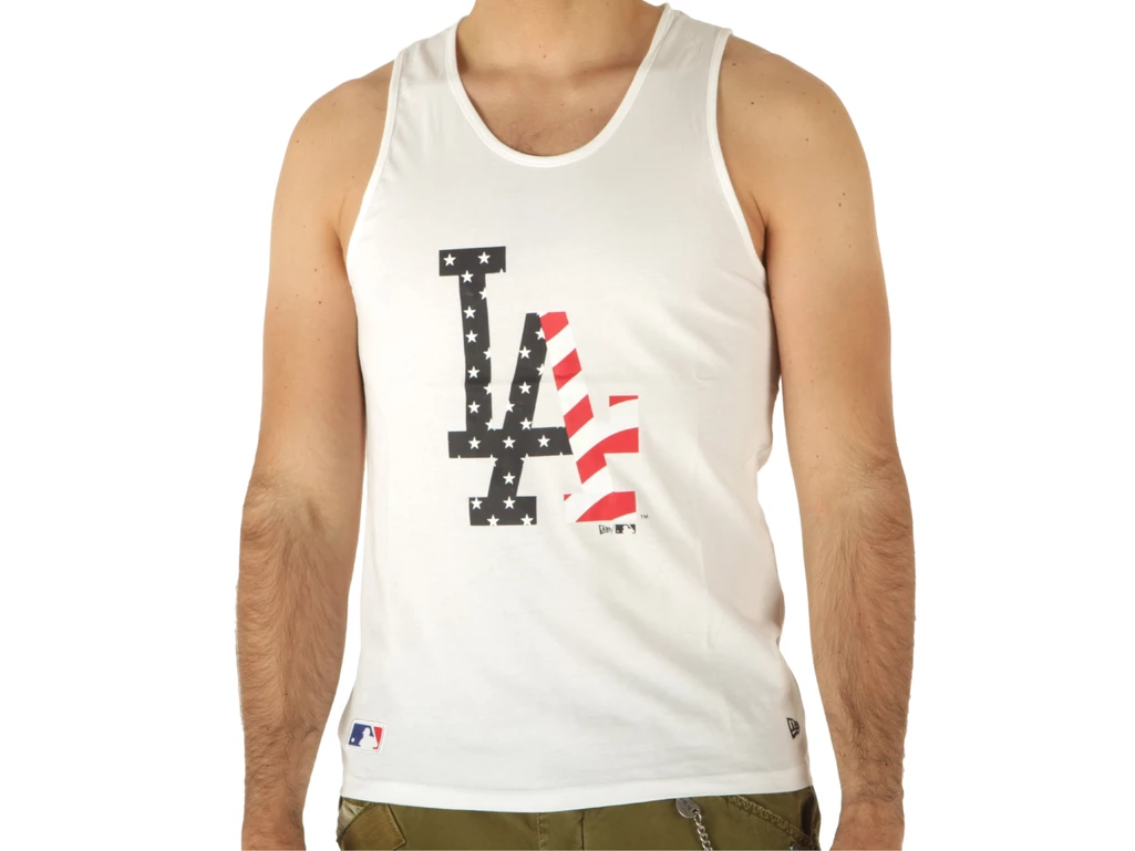  Mlb Infill Team Logo Tank Losdod Whi - Canotte uomo New Era. Disponibile in diverse taglie: l, m, xl e colori rosso, bianco, bl