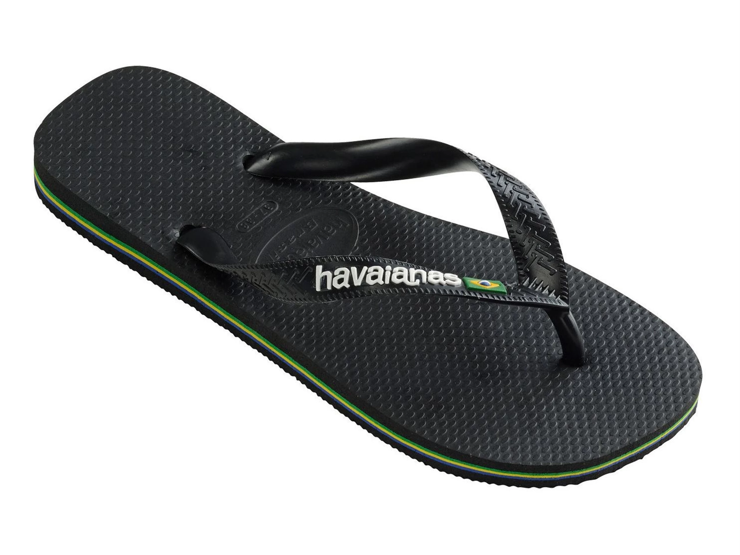 Tongs Havaianas Brasil Logo – Modèle Emblématique Avec Drapeau Brésilien – Semelle Caoutchouc Confortable