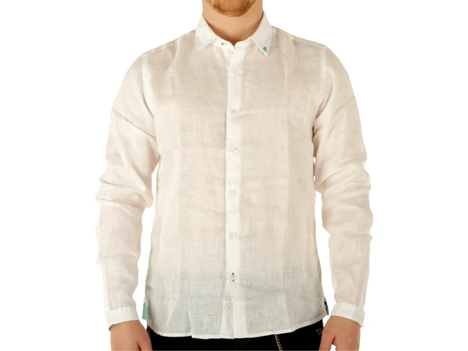 Berna Camicia Lino Bianco homme 200001-2