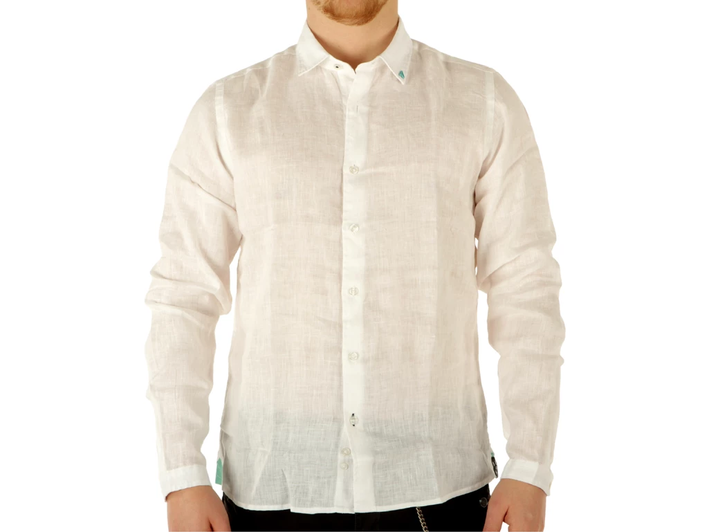 Berna Camicia Lino Bianco homme 200001-2