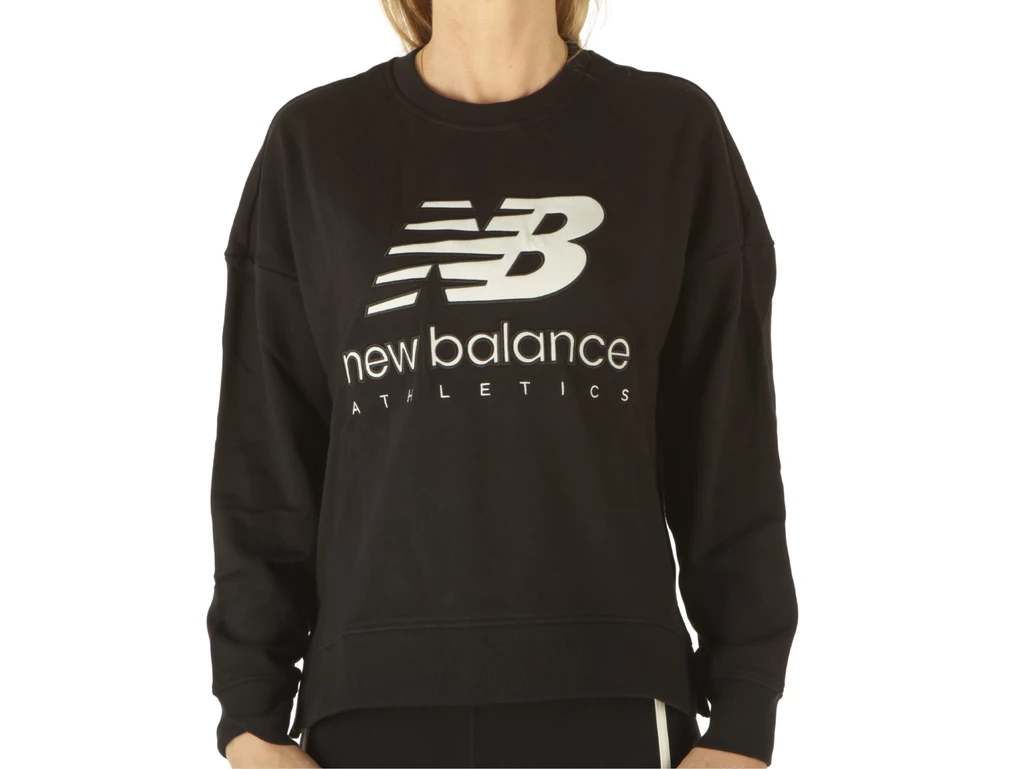 New Balance Athletics Amplified Fleece Crew mujer WT21500 BK 