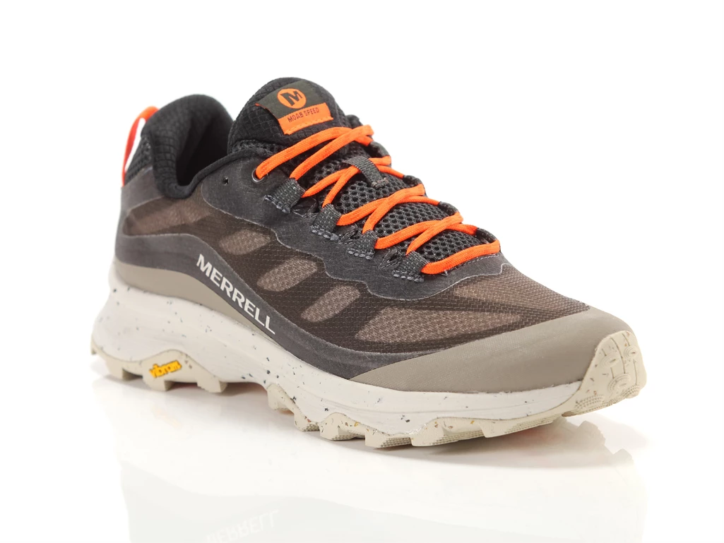  Moab Speed - Trekking uomo Merrell. Disponibile in diverse taglie: 41, 42, 43, 44, 45 e colori grigio, nero, arancione. YOUSPOR