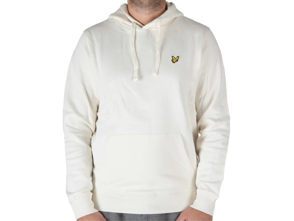 Lyle & Scott Brushed Back Hoodie Sweatshirt Sail White man ML1139V W904