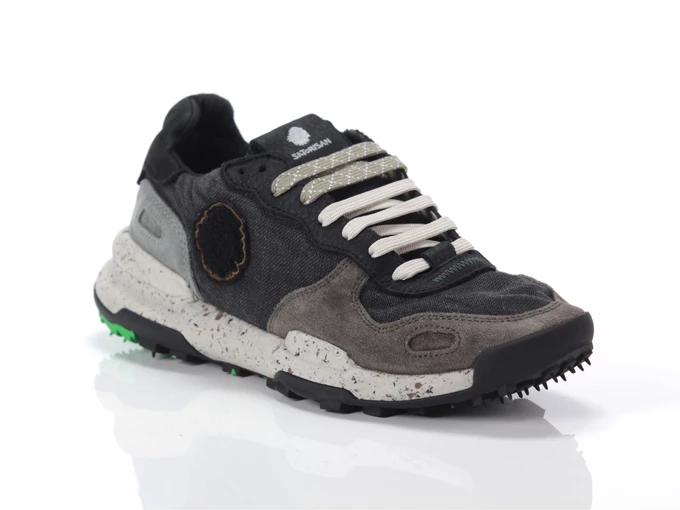  Chacrona Linen Fumo Black - Sneakers uomo Satorisan. Disponibile in diverse taglie: 40, 41, 42, 43, 44, 45 e colori grigio, ner