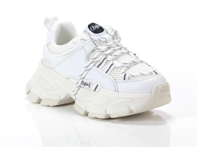  Saturn lace Vegan nappa - Sneakers donna Buffalo. Disponibile in diverse taglie: 40, 41, 37, 38, 39 e colori bianco. YOUSPORTY.