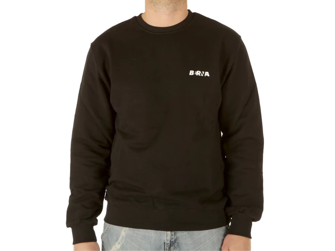 Berna Felpa Girocollo Logo Nero man 220043-1