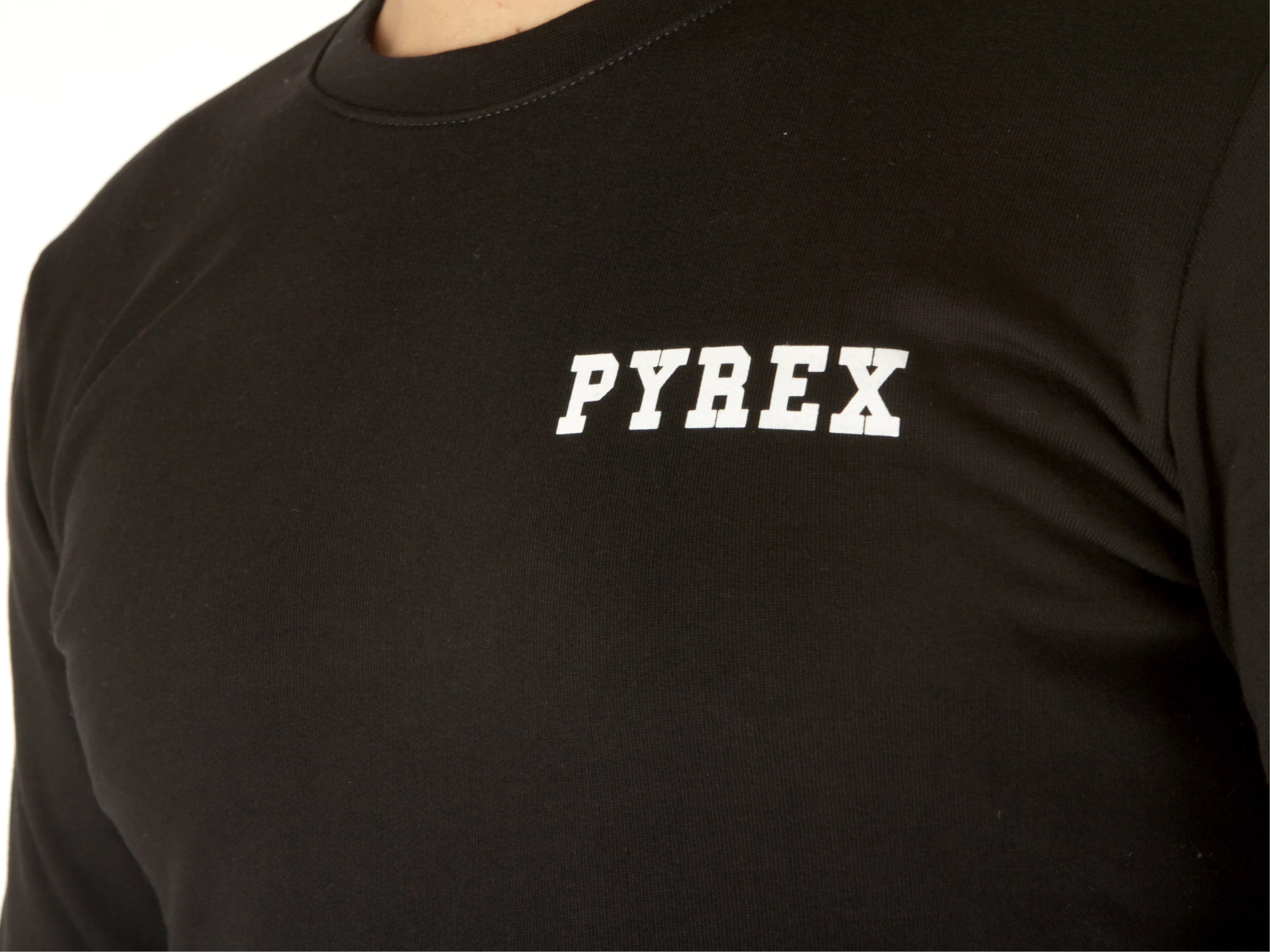 Pyrex Uomo T Shirt Manica Lunga Pyrex Maglietta Pyrex Nera Hotsell