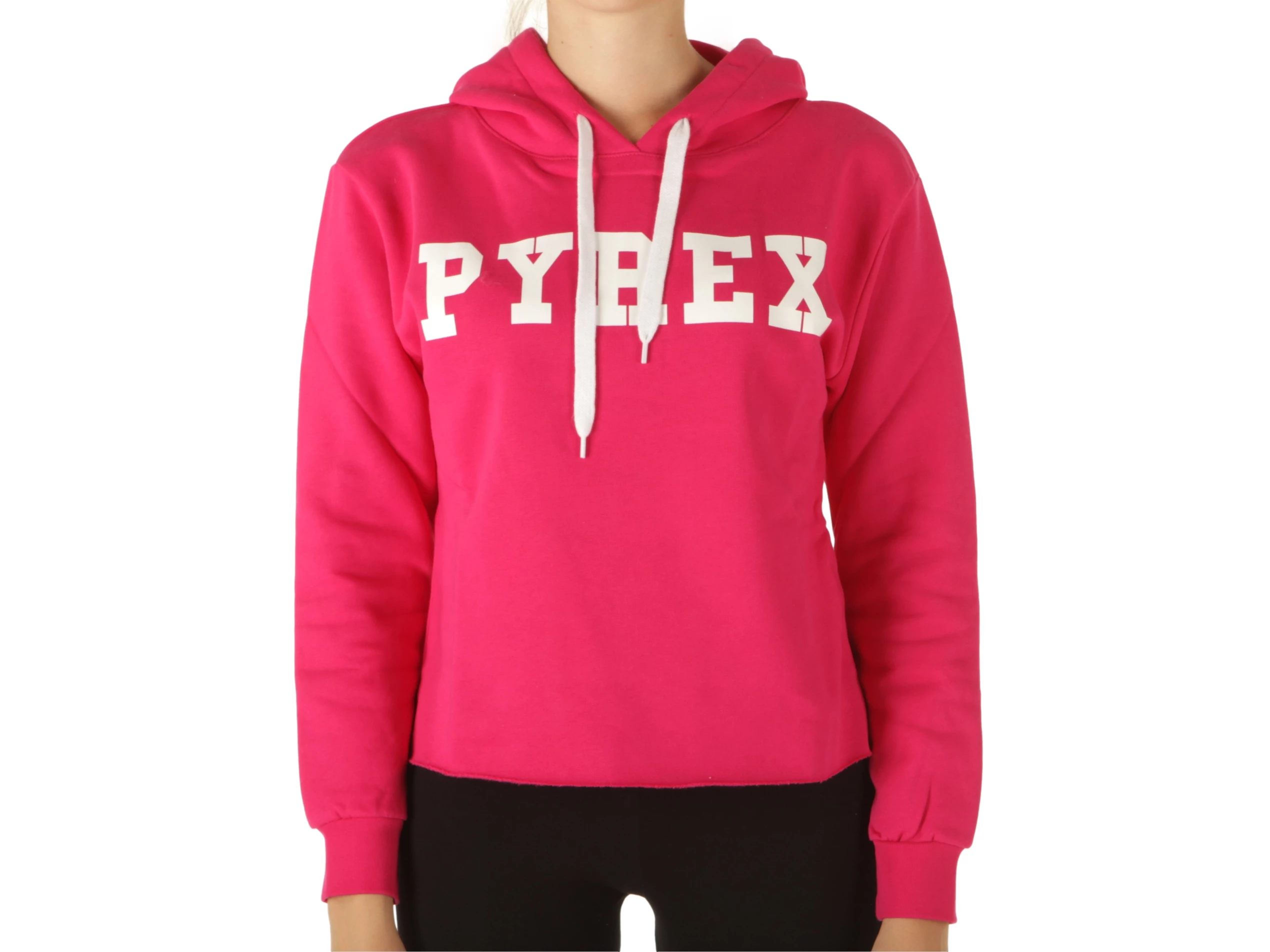 Pyrex Ragazza Felpa Pyrex Rosa Con Cappuccio Felpa Pyrex Ragazza