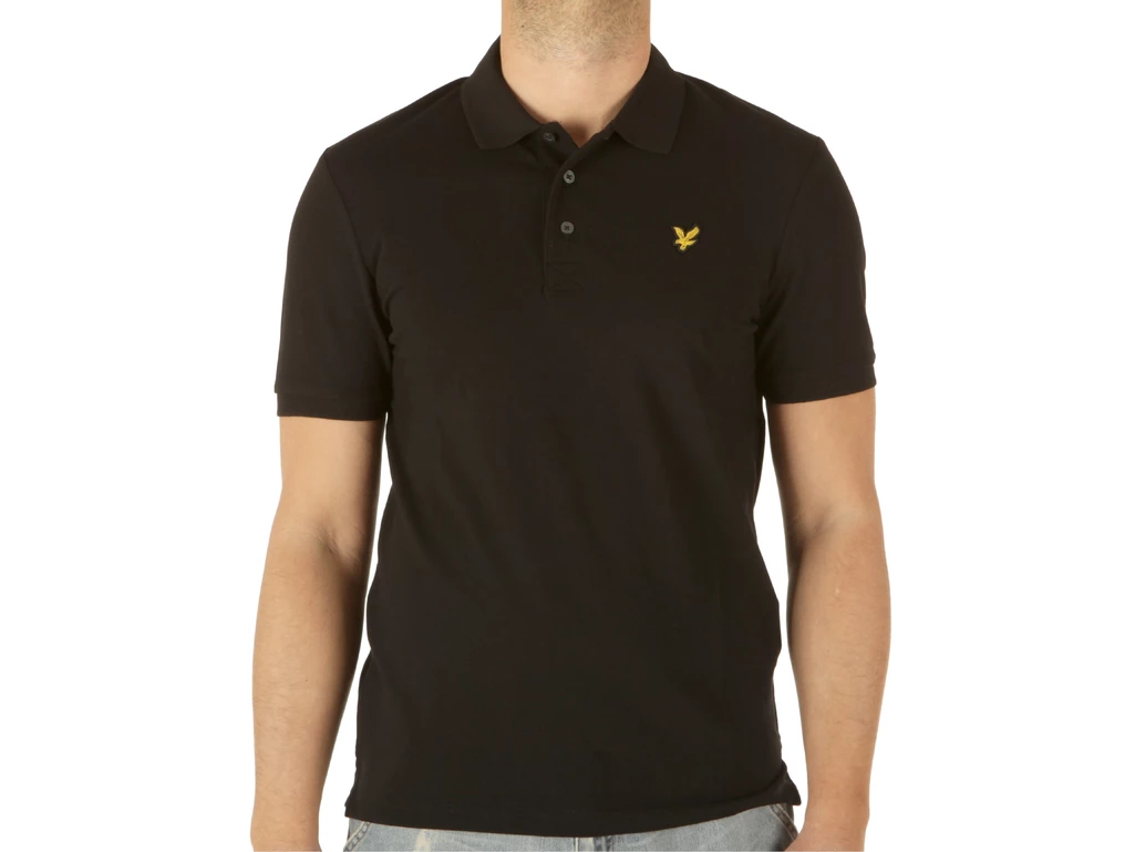 Lyle & Scott Plain Polo Shirt Jet Black homme SP400VOG Z865