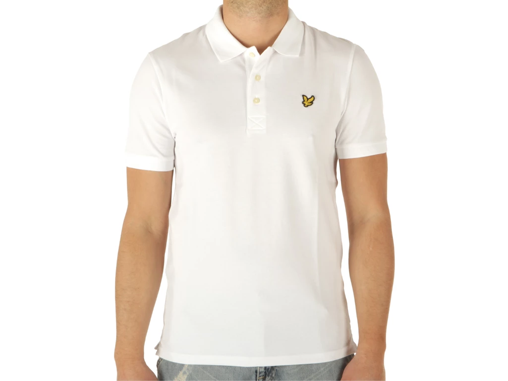 Lyle & Scott Plain Polo Shirt White homme SP400VOG 626