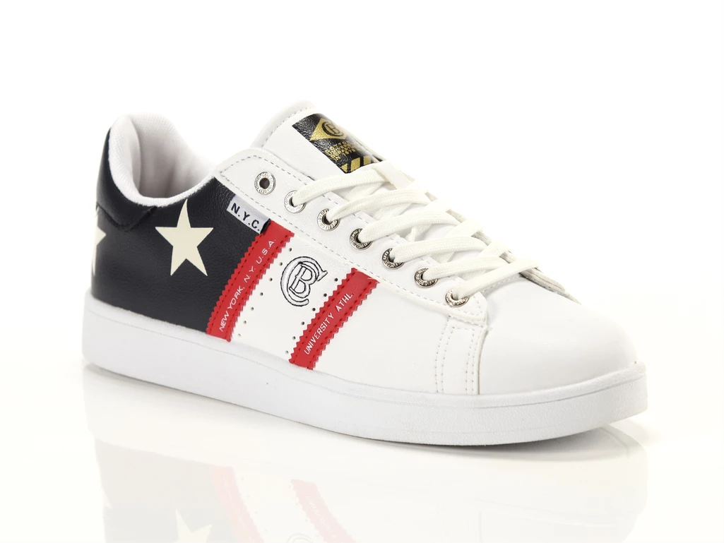  Backyard Stars 01 Wht Aster Scarlet - Sneakers uomo Cotton Belt. Disponibile in diverse taglie: 40, 41, 42, 43, 44, 45 e colori