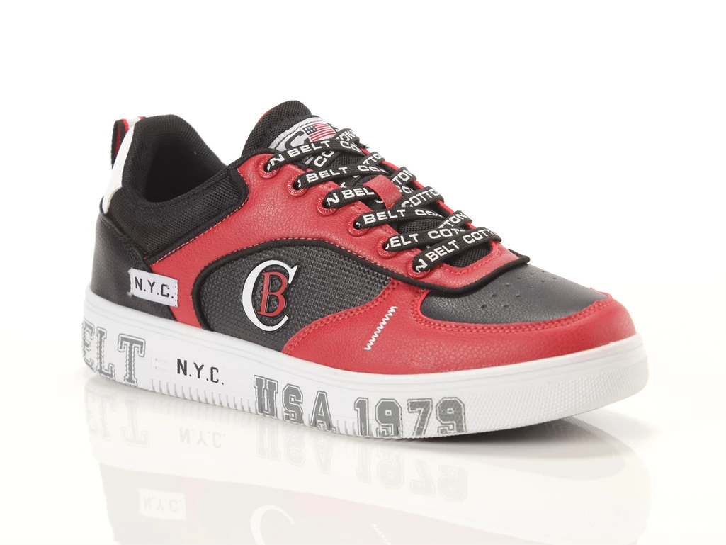  Berg 1 Scarlet - Sneakers uomo Cotton Belt. Disponibile in diverse taglie: 40, 41, 42, 43, 44, 45 e colori rosso, nero. YOUSPOR
