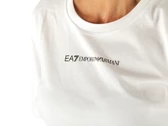 Emporio Armani T-Shirt Logo Crossover Bianco woman 8NTT22 TJBEZ 1100