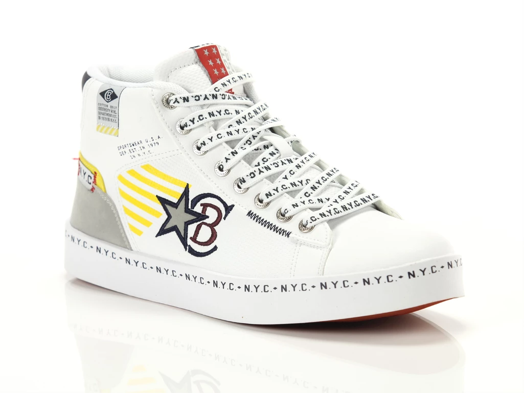  Gambino 02 White - Sneakers uomo Cotton Belt. Disponibile in diverse taglie: 40, 41, 42, 43, 44, 45 e colori bianco. YOUSPORTY.