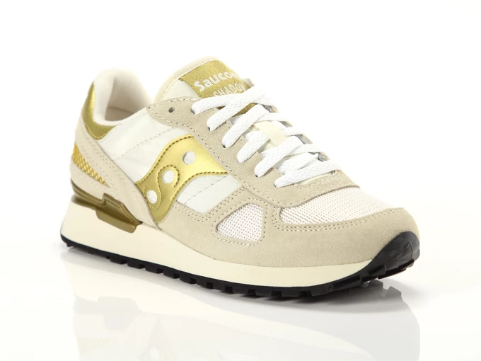  Shadow Original - Sneakers donna Saucony. Disponibile in diverse taglie: 40, 41, 36, 37, 38 e colori beige, bianco, oro. YOUSPO