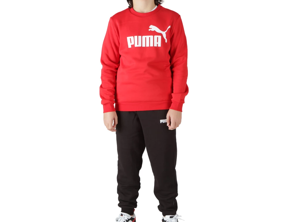  No.1 Logo Sweat Suit - Tuta ragazzo Puma. Disponibile in diverse taglie: 10y, 11y, 12y, 13y, 14y, 15y, 16y, 9y e colori rosso, 
