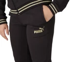  ESS+ Glitter FZ Suit - Tuta bambina Puma. Disponibile in diverse taglie: 10y, 11y, 12y, 13y, 14y, 15y, 16y, 9y e colori oro, ne