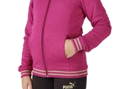  ESS+ Glitter FZ Suit - Tuta bambina Puma. Disponibile in diverse taglie: 10y, 11y, 12y, 13y, 14y, 15y, 16y, 9y e colori fucsia,