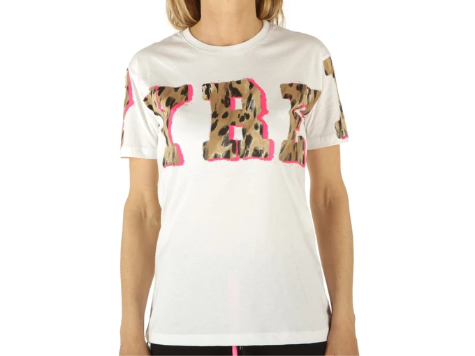  Maglia In Jersey Donna Bianco - T-Shirt donna Pyrex. Disponibile in diverse taglie: l, xs e colori marrone chiaro, fucsia, bian