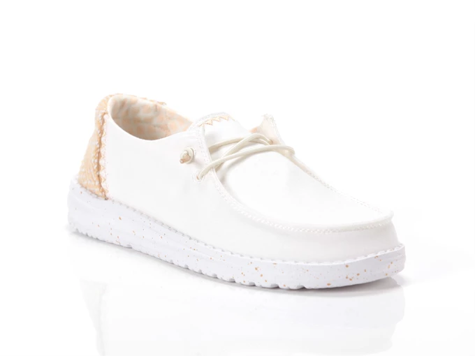  Wally Chambray Woven - Sneakers donna Hey Dude. Disponibile in diverse taglie: 40, 41, 37, 38, 39 e colori sabbia, bianco. YOUS