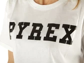  Maglia Corta Donna In Jersey Bianco Stampa Nera - T-Shirt donna Pyrex. Disponibile in diverse taglie: l, m, s, xs e colori bian