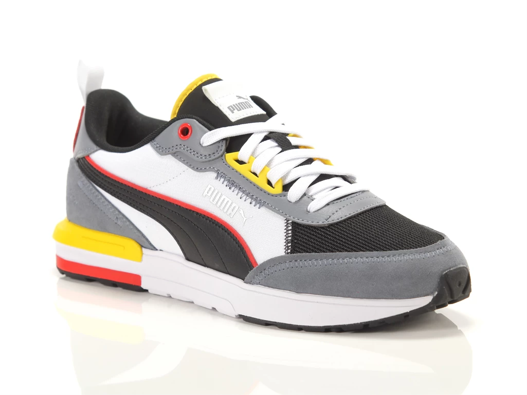  Puma R22 - Sneakers uomo Puma. Disponibile in diverse taglie: 40, 41, 42, 43, 44, 45 e colori giallo, grigio, nero. YOUSPORTY.