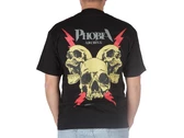  Black Tshirt Red Screaming Skulls - T-Shirt uomo Phobia Archive. Disponibile in diverse taglie: s, xl e colori rosso, nero. YOU