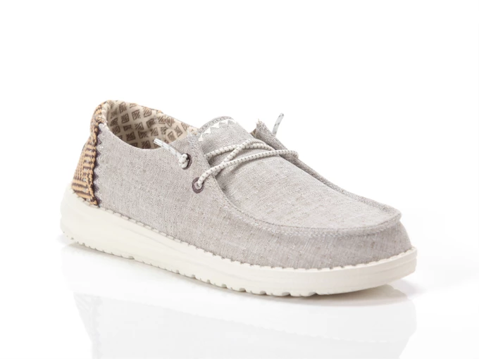  Wally Chambray Woven - Sneakers donna Hey Dude. Disponibile in diverse taglie: 40, 41, 36, 38, 39 e colori beige, marrone. YOUS