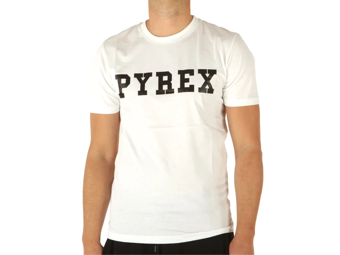 Pyrex T-Shirt In Jersey Uomo Bianco Stampa Nera man 22EPB34200 BIA