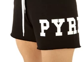  Shorts Donna In Felpa Nero Stampa Bianca - Shorts donna Pyrex. Disponibile in diverse taglie: m, s, xs e colori bianco, nero. Y