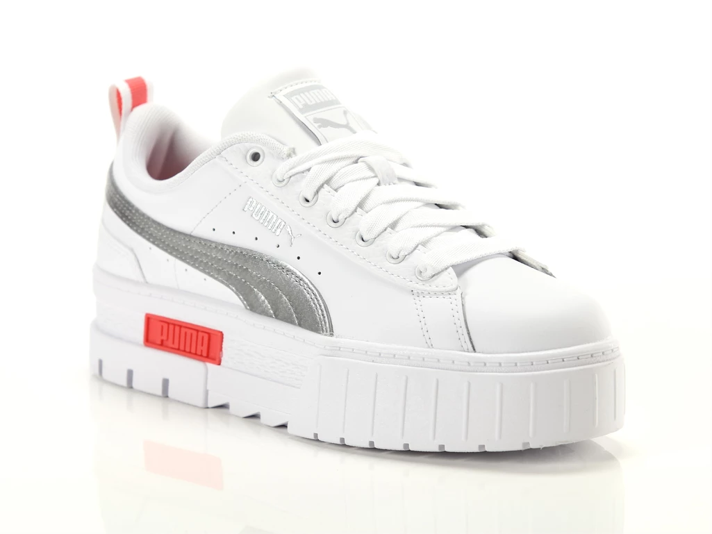  Mayze Silky Shine Jr - Sneakers donna/ragazzi Puma. Disponibile in diverse taglie: 37, 38, 39 e colori rosa, argento, bianco. Y