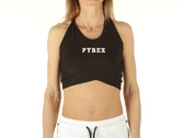  Top Donna In Jersey Stretch Nero Stampa Bianca - Top donna Pyrex. Disponibile in diverse taglie: l, m, s e colori bianco, nero.