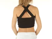  Top Donna In Jersey Stretch Nero Stampa Bianca - Top donna Pyrex. Disponibile in diverse taglie: l, m, s e colori bianco, nero.