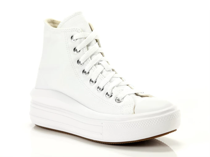  Chuck Taylor All Star Move White Natural Ivory Black - Sneakers donna Converse. Disponibile in diverse taglie: 38 e colori bian