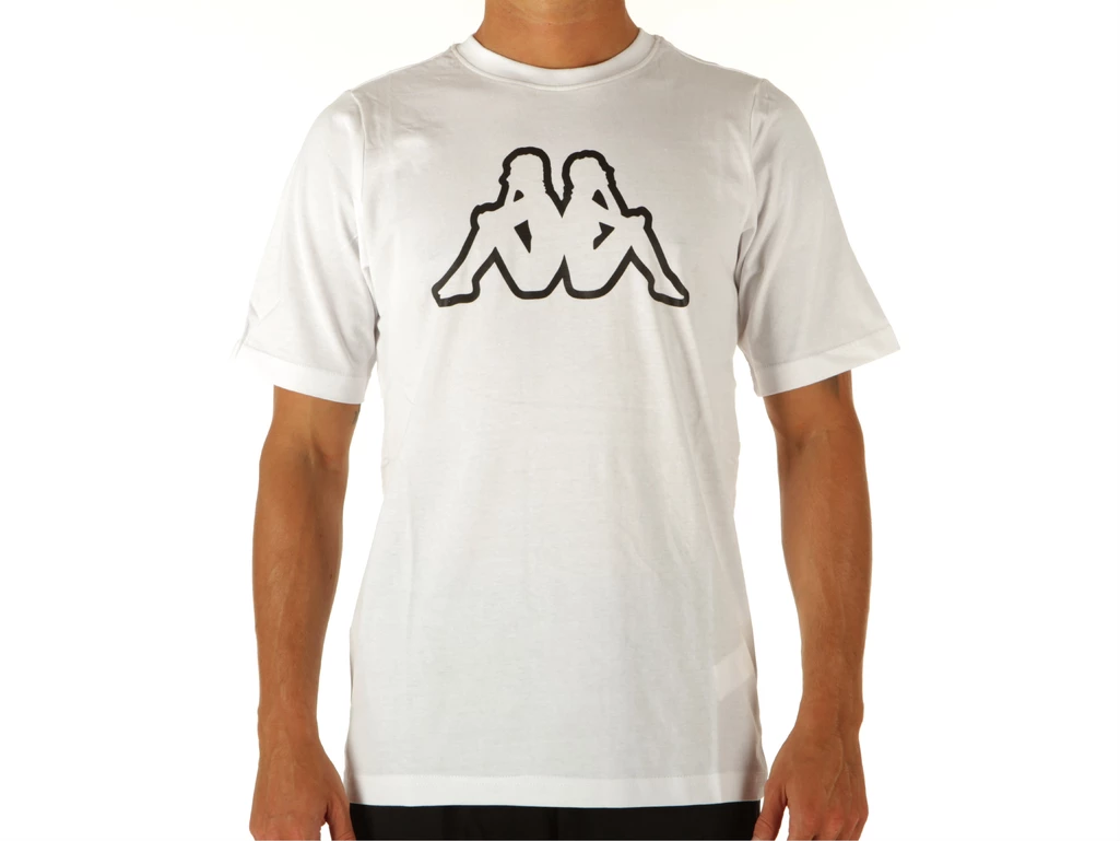 Robe di Kappa Cromen Logo Tee White Black homme 303HZ70 903