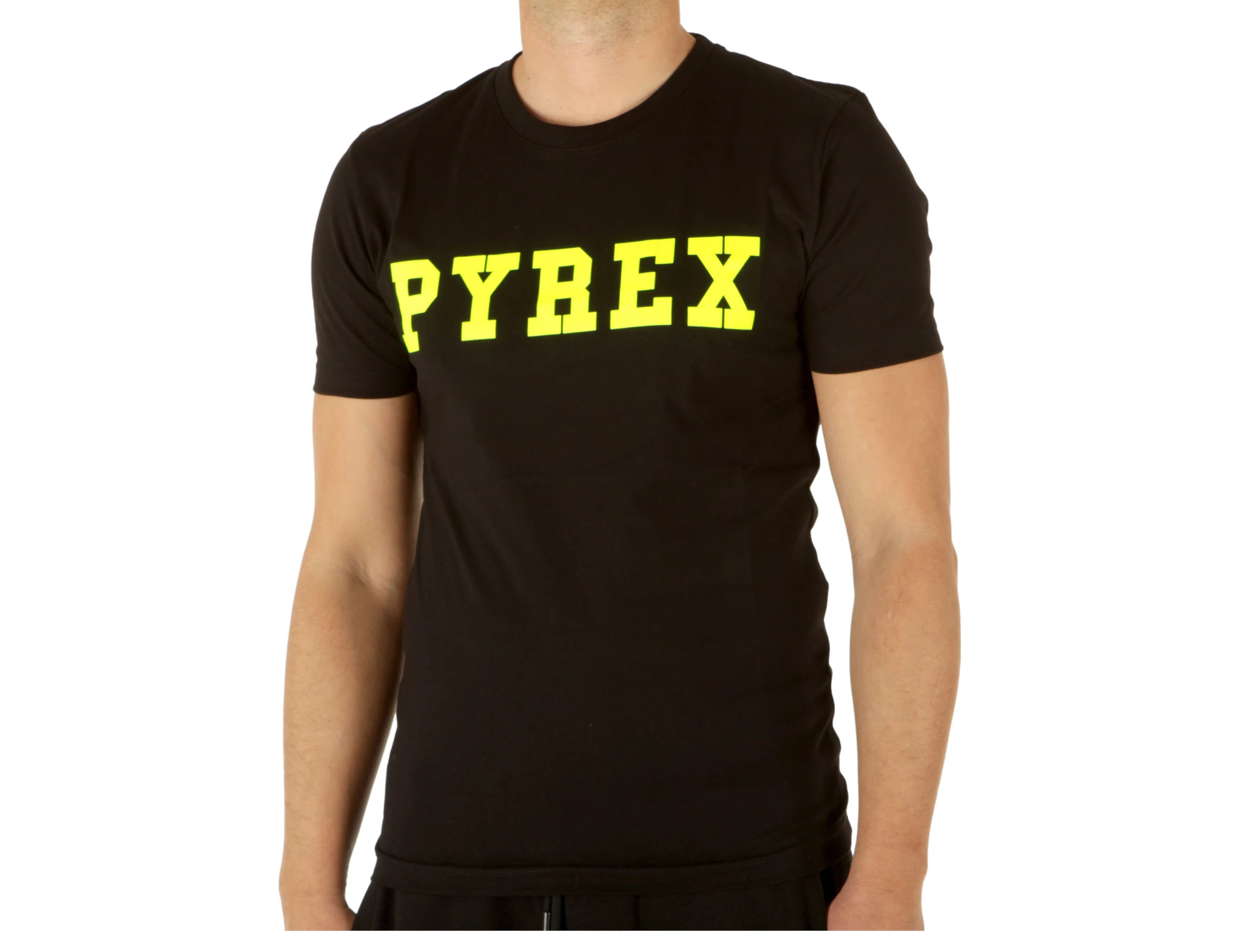 Yousporty T Shirt Pyrex Pyrex T-Shirt In Jersey Uomo Nero Stampa