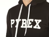Pyrex Maglia Cappuccio In Felpa Uomo Nero Stampa Bianca homme 22EPB40031 NER