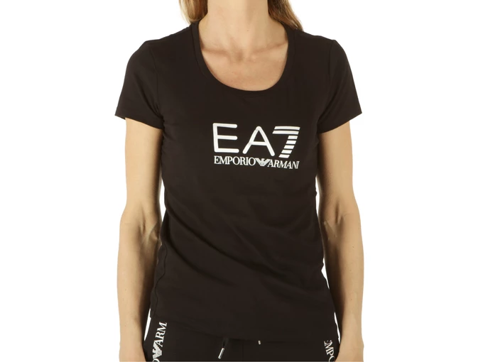 Emporio Armani T-Shirt Nero Bianco woman 8NTT63 TJ12Z 1200