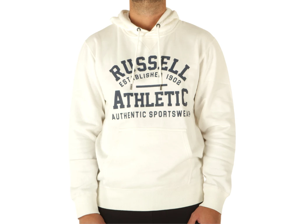  Pullover Hoody - Felpe uomo Russell Athletic. Disponibile in diverse taglie: l, m, xl e colori bianco, blu. YOUSPORTY.