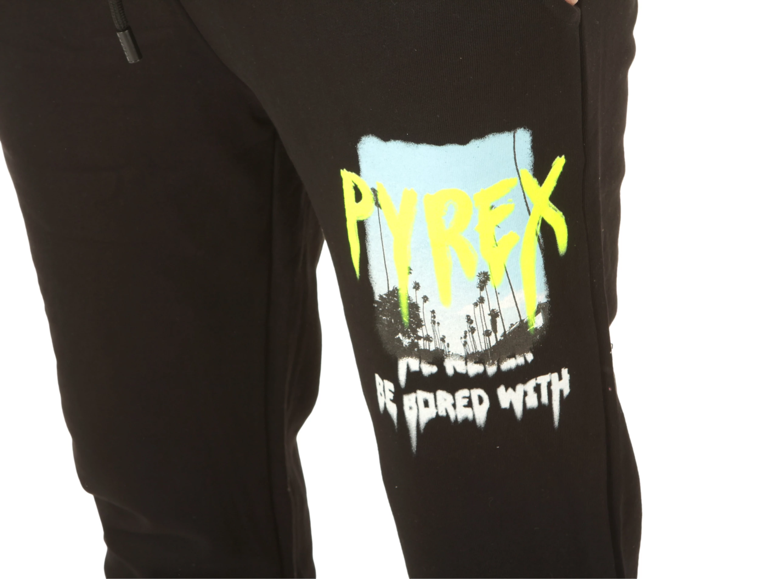 Felpa Pantaloni Pyrex Uomo Pantalone In Felpa Uomo Nero Pantaloni