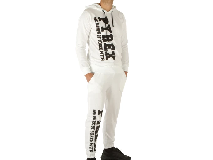  Completo Maglia Cappuccio Pantalone In Jersey - Tuta uomo Pyrex. Disponibile in diverse taglie: l, m e colori bianco, nero. YOU