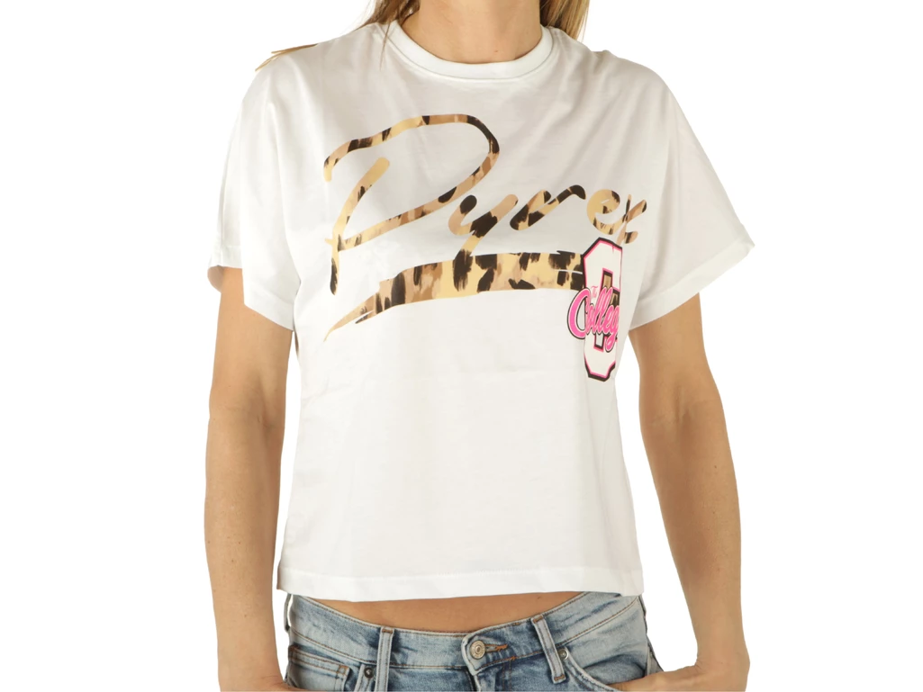  Maglia In Jersey Donna Bianco - T-Shirt donna Pyrex. Disponibile in diverse taglie: l, m, xs e colori bianco. YOUSPORTY.