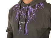 Phobia Archive Grey Hoodie With Purple Lightning homme PH00020PU