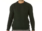 Berna Girocollo Jacquard Verde hombre 205013-6 