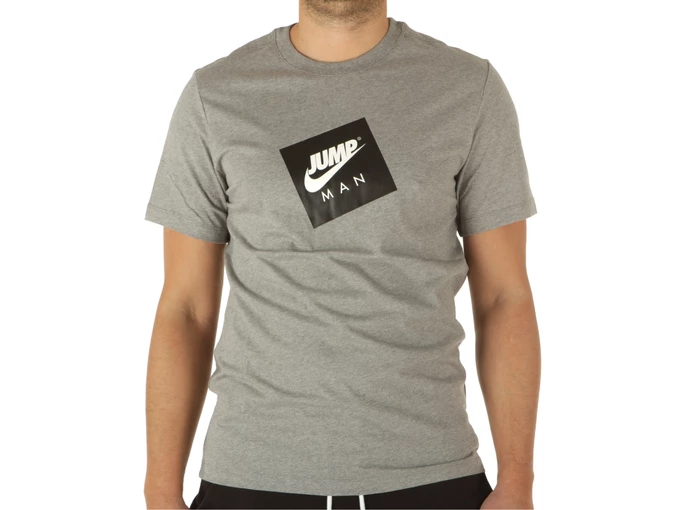 Nike M J Jumpman Box Ss Crew Carbon Heather Black homme DD0963 091