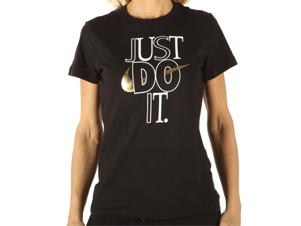  Nsw Tee Shine JDI - T-Shirt donna Nike. Disponibile in diverse taglie: s e colori bianco, oro, nero. YOUSPORTY.
