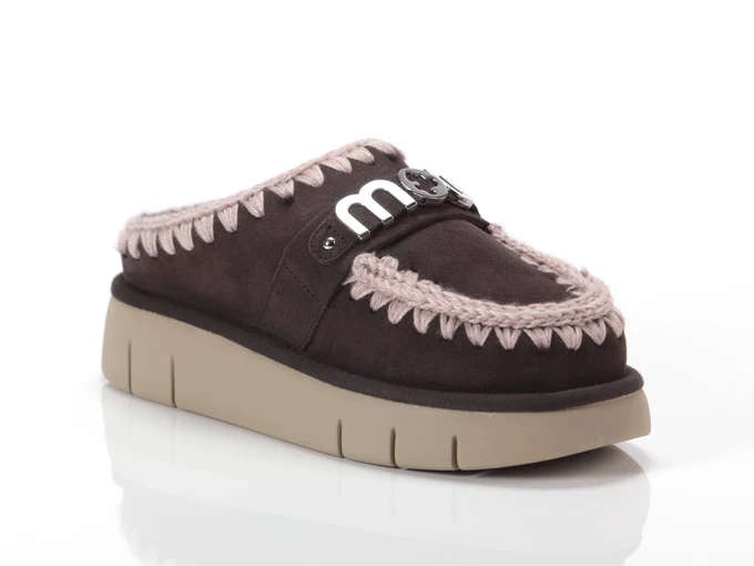  Bounce Clag Metal Logo - Ciabatte donna Mou. Disponibile in diverse taglie:  e colori marrone scuro. YOUSPORTY.