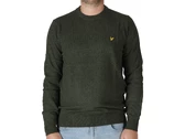  Lambswool Blend Crew Neck Jumper Dark Green Marl - Felpe uomo Lyle & Scott. Disponibile in diverse taglie: l e colori verde. YO