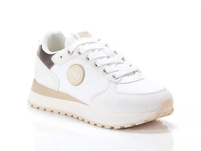  Travis Authentic 050 High Outsole White Beige - Sneakers donna Colmar. Disponibile in diverse taglie: 40, 41, 36, 38, 39 e colo