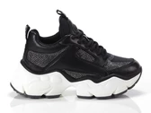 Buffalo Binary Athena Glam-vegan nappa/glitter-black woman 1636088